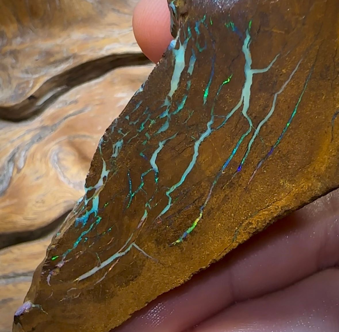 390.2cts - Australian Boulder Opal Rub - Opal Whisperers