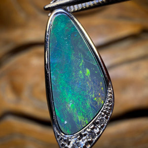 Bargain Card! Sterling Silver - Queensland Boulder Opal Doublet Pendant