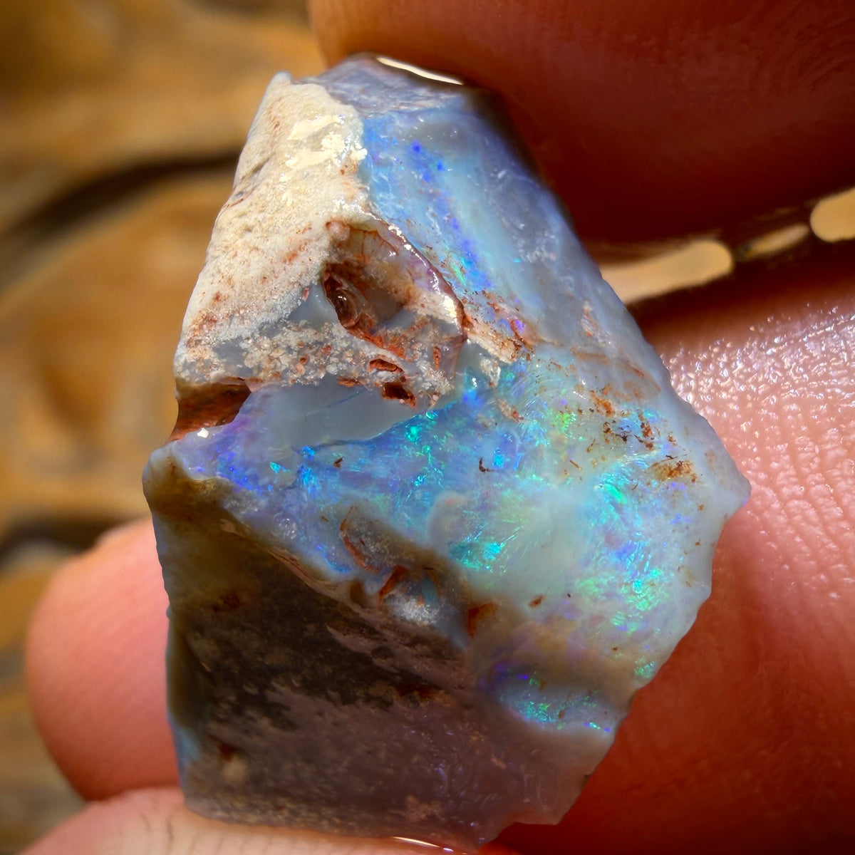 9.4cts - Lightning Ridge Dark Opal Rough Piece
