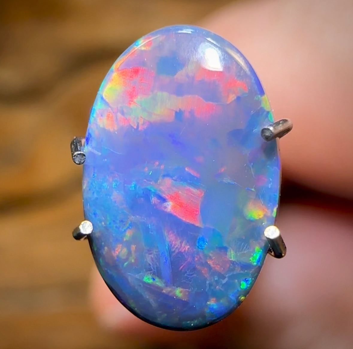 1.2cts - Australian “Red on Black” Opal from Lightning Ridge Old School Collection - Opal Whisperers
