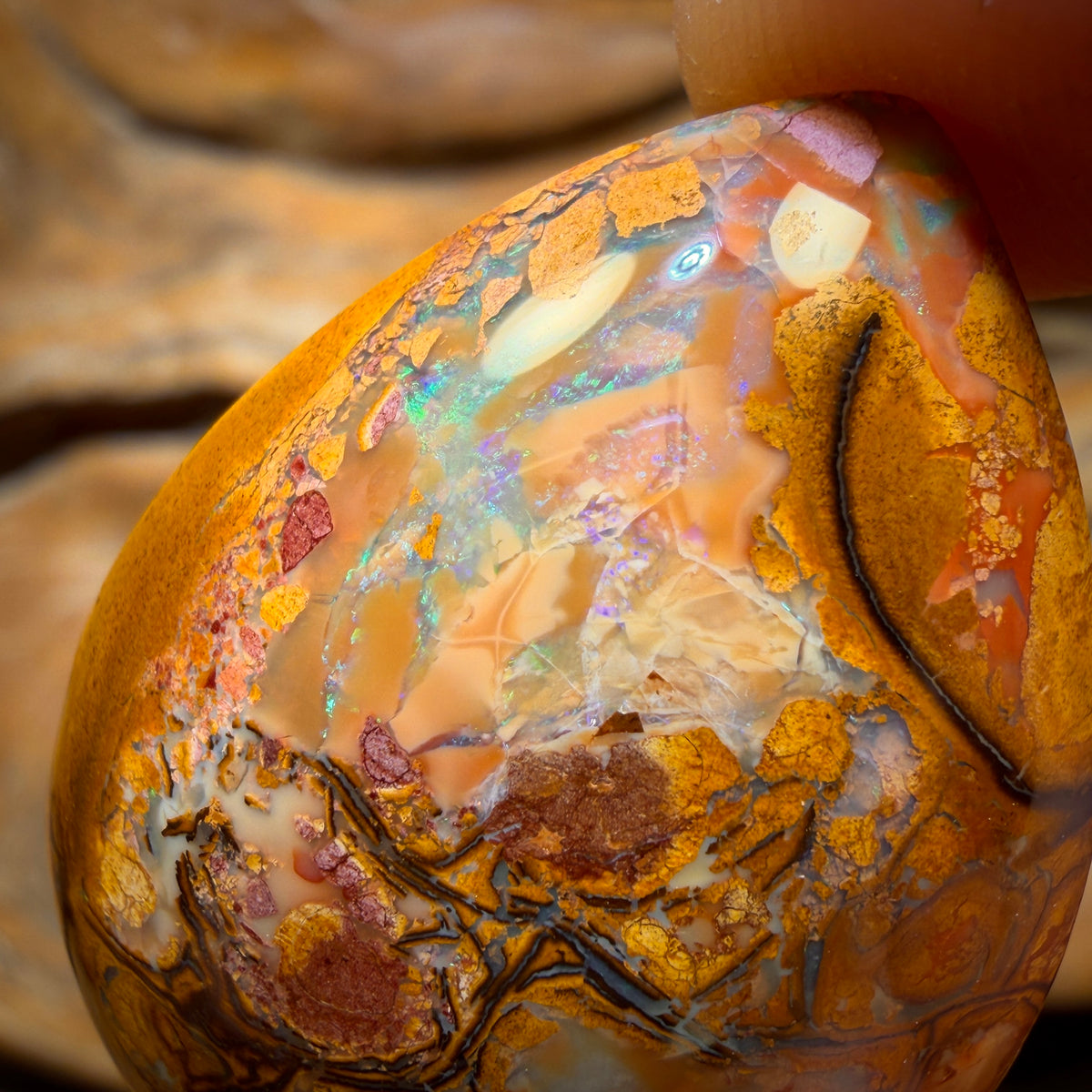 BARGAIN CARD! 42.9cts - Tribal “Spot the Picture” Queensland Boulder Opal from Yowah