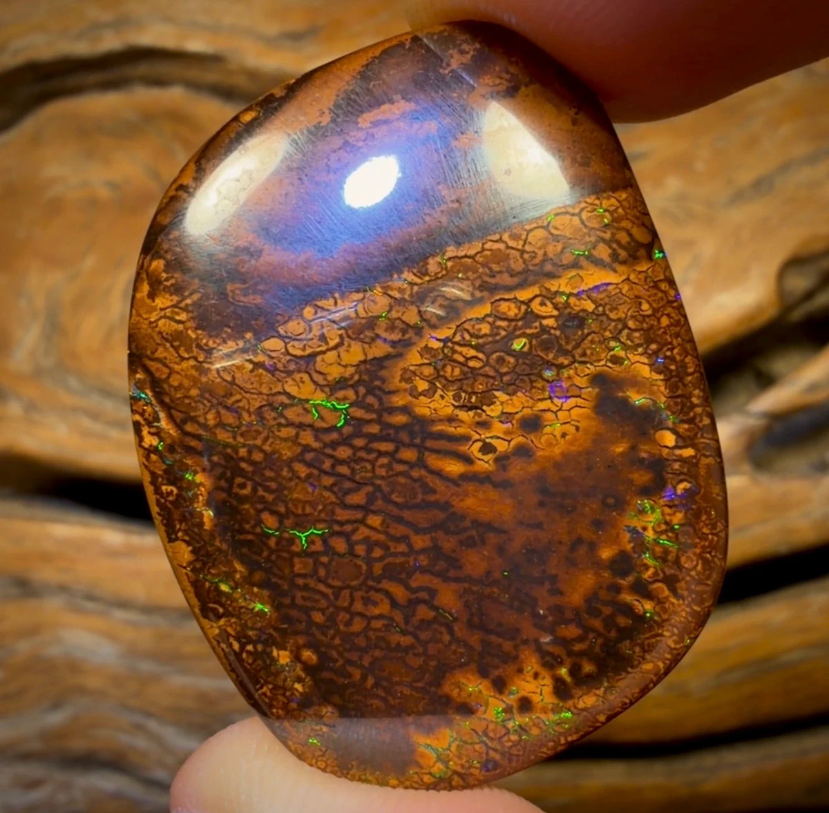 Half Price Card ! 79.8cts - Tribal Australian Boulder Opal from Yowah