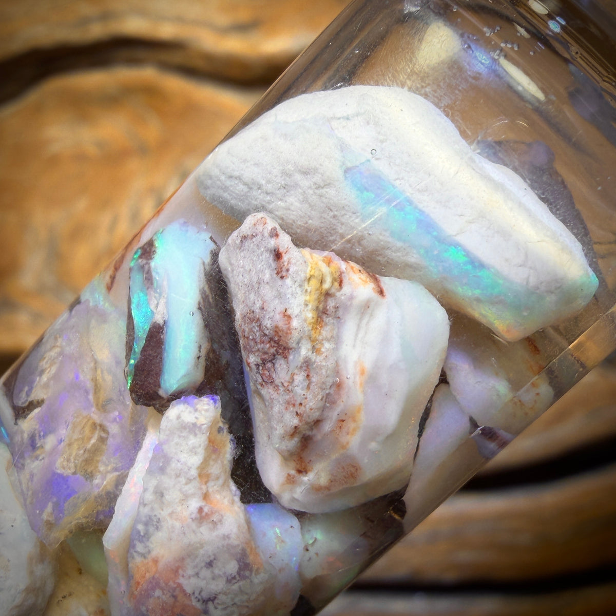 84.3cts - Vial of South Australian Rough Opal