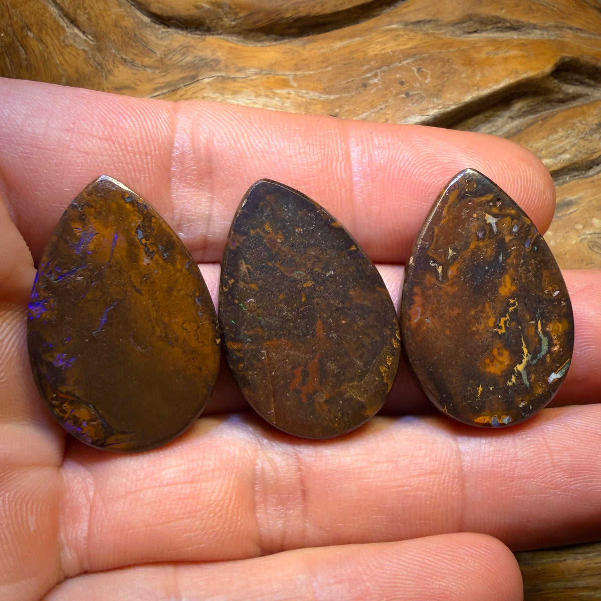 Wildcard! 97.6cts - 3x Australian Tribal Boulder Opal’s. Wholesale Parcel