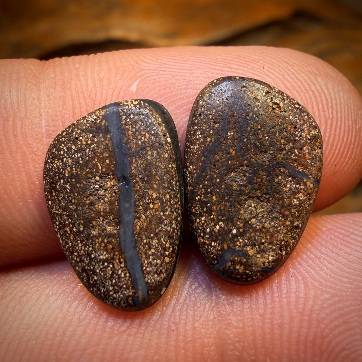 4.9cts - Australian Boulder Opal Doublet Pair