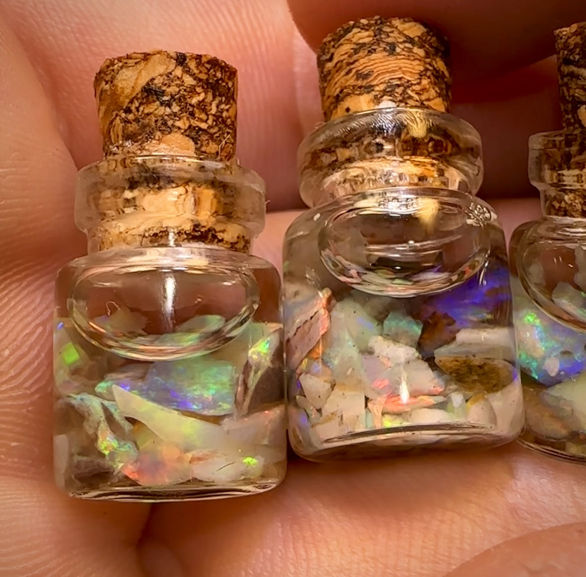 4cts Vials of South Australian Rough Opal Chips. BULK LISTING