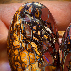 156.2cts - Partners Pair 2 x Tribal Queensland Boulder Opals