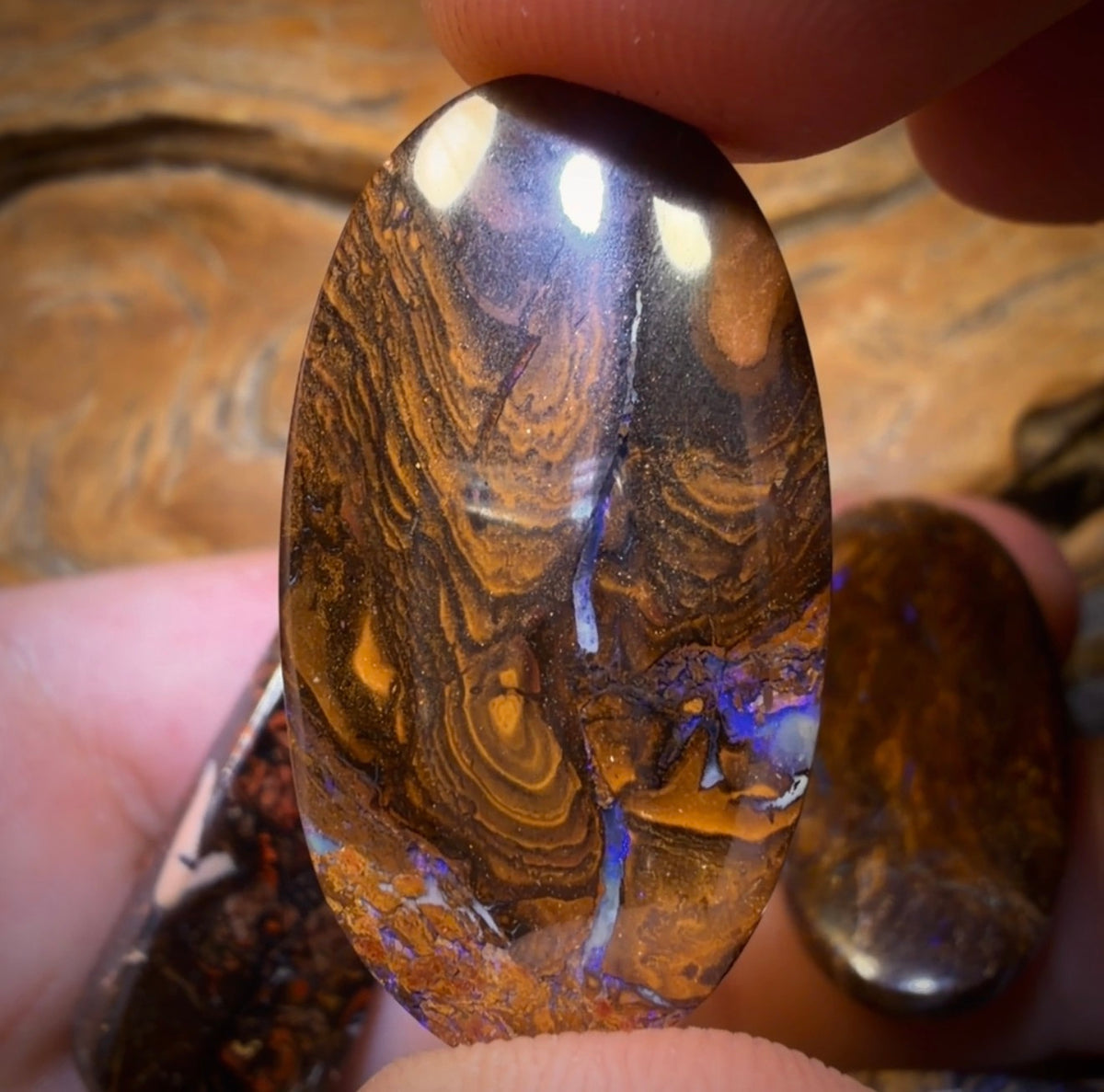 168.4cts - 5x Australian Tribal Boulder Opal’s. Wholesale Dealers Parcel