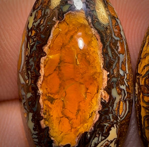 39.8cts - Super Rare Yowah Nut Crystal Centre Opal Pair