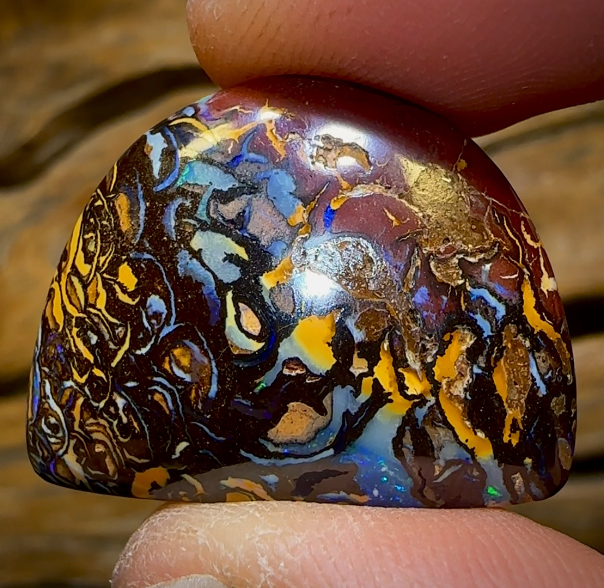 33.4cts - Tribal Queensland Boulder Opal from Koroit