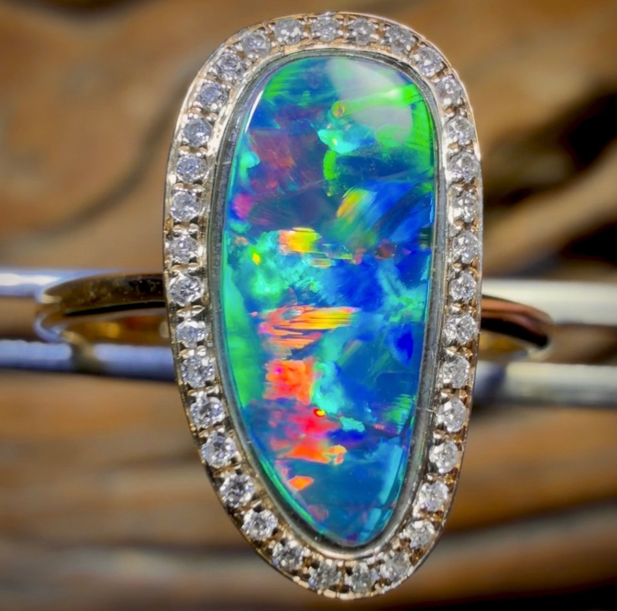 14k Gold - “The Ultimate” Queensland Boulder Opal Doublet Ring