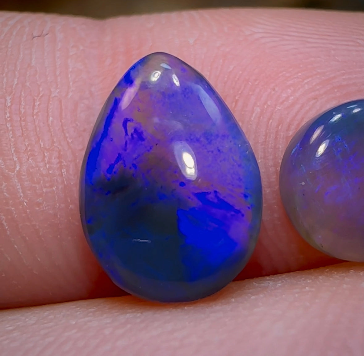 2.65cts - Lightning Ridge Crystal Opal Pair - Opal Whisperers