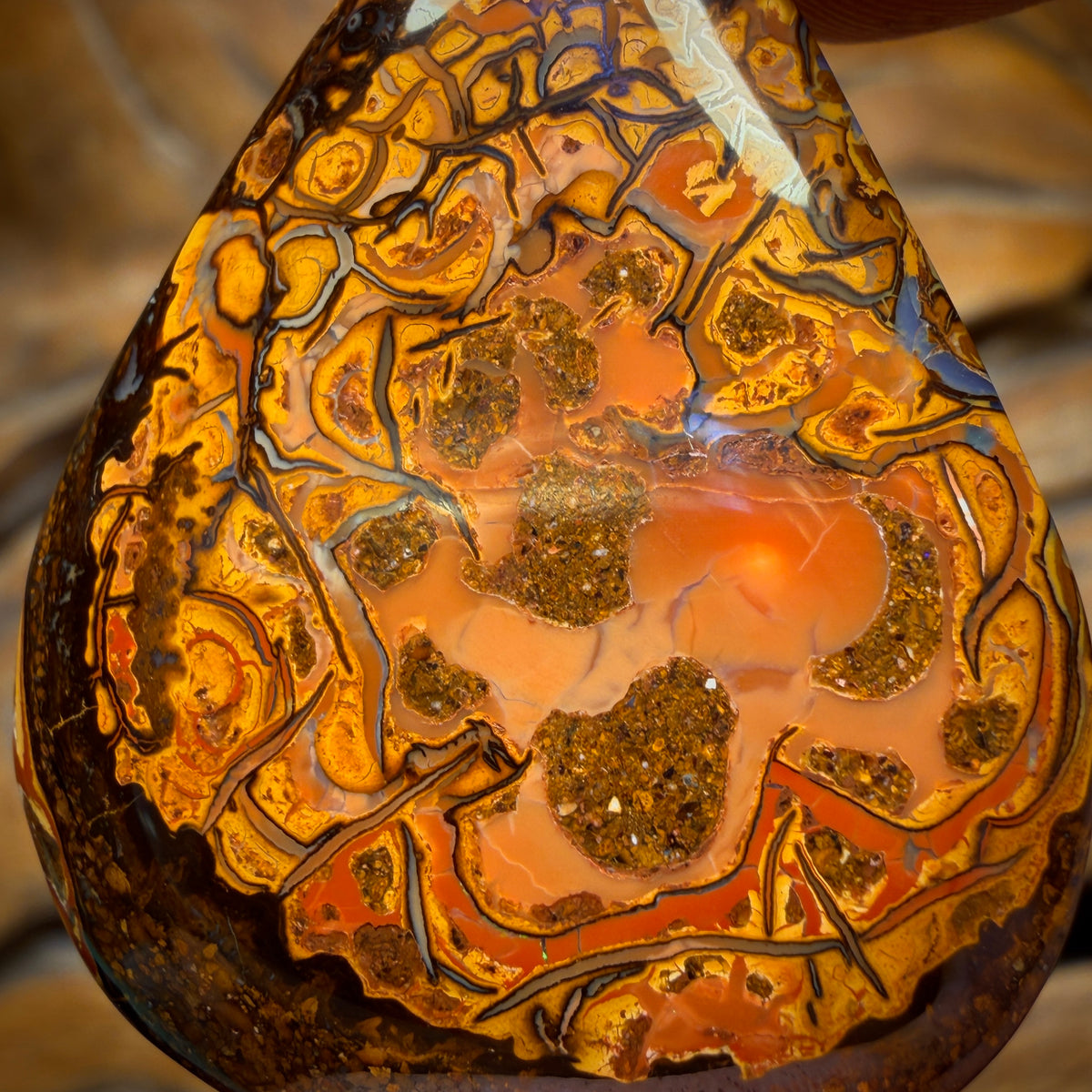 59.7cts - Tribal Yowah Nut Opal. Australian Opal