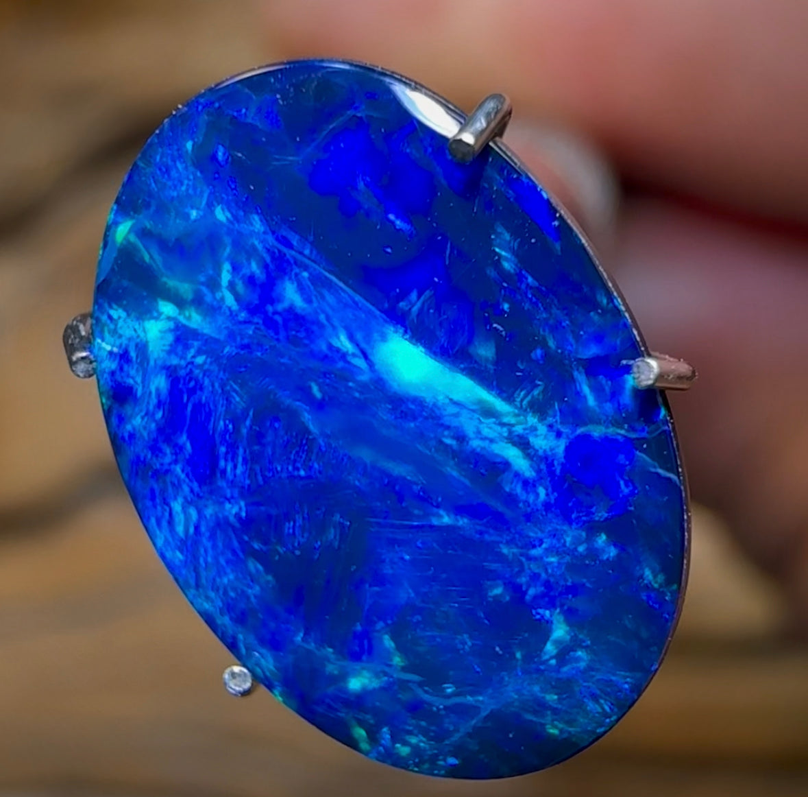 2.1cts - Lightning Ridge Black Opal Doublet - Opal Whisperers
