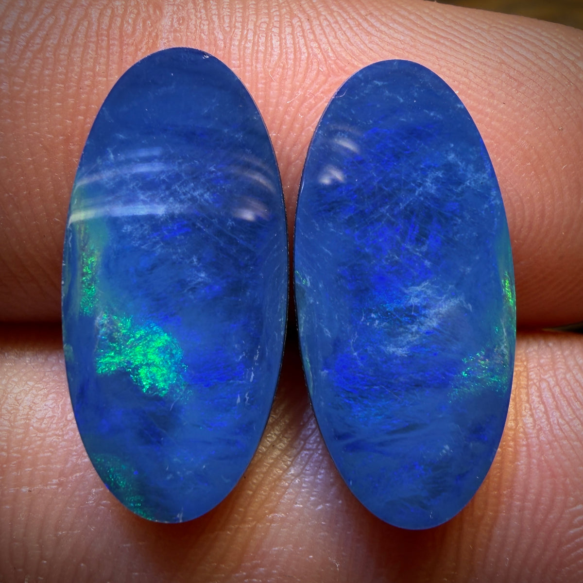 7.6cts - Australian Boulder Opal Doublet Pair