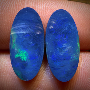 7.6cts - Australian Boulder Opal Doublet Pair