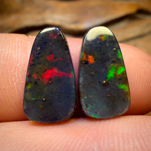 7.7cts - Top Australian Boulder Seam Opal Pair
