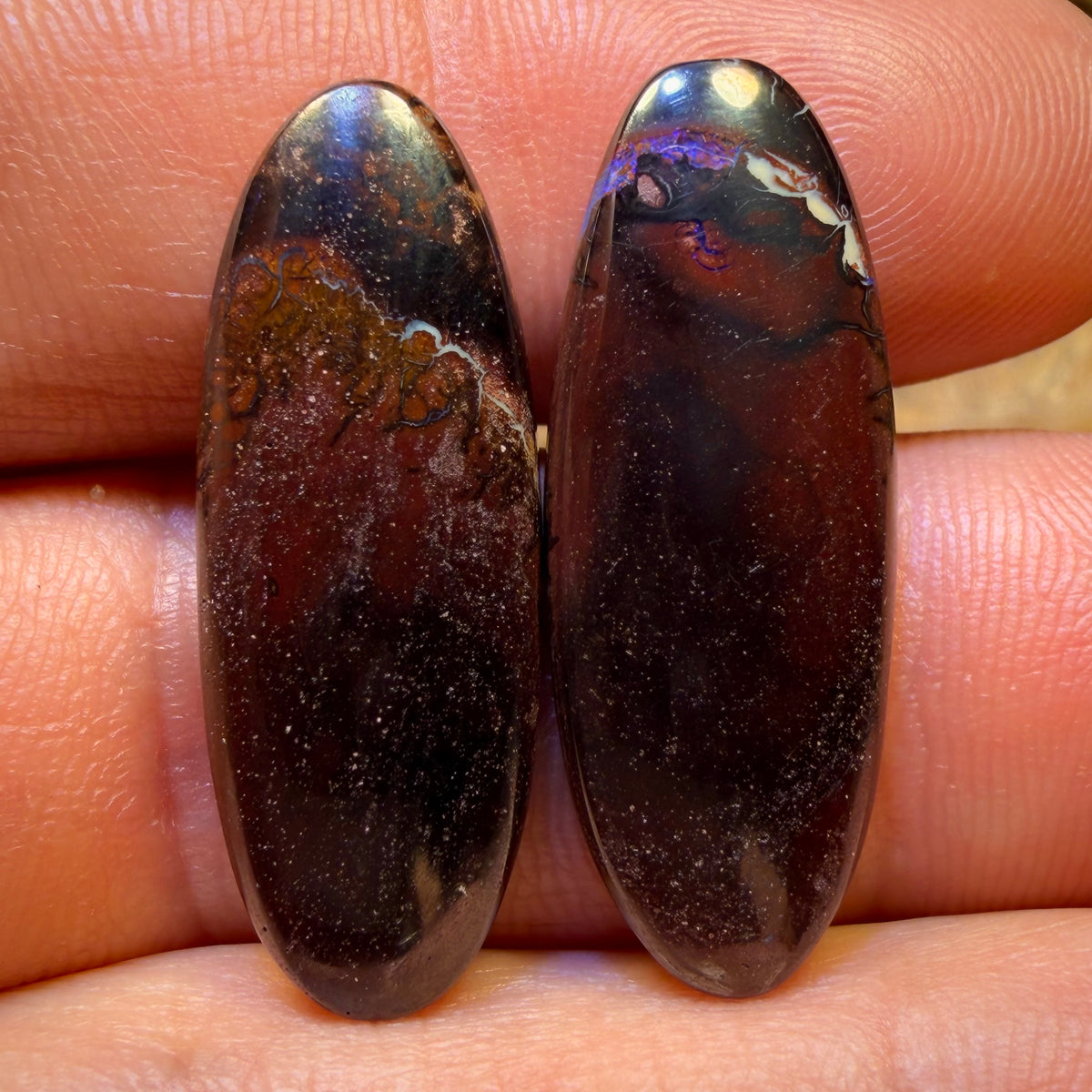 25.3cts - Stammes Boulder-Opal-Paar aus Queensland