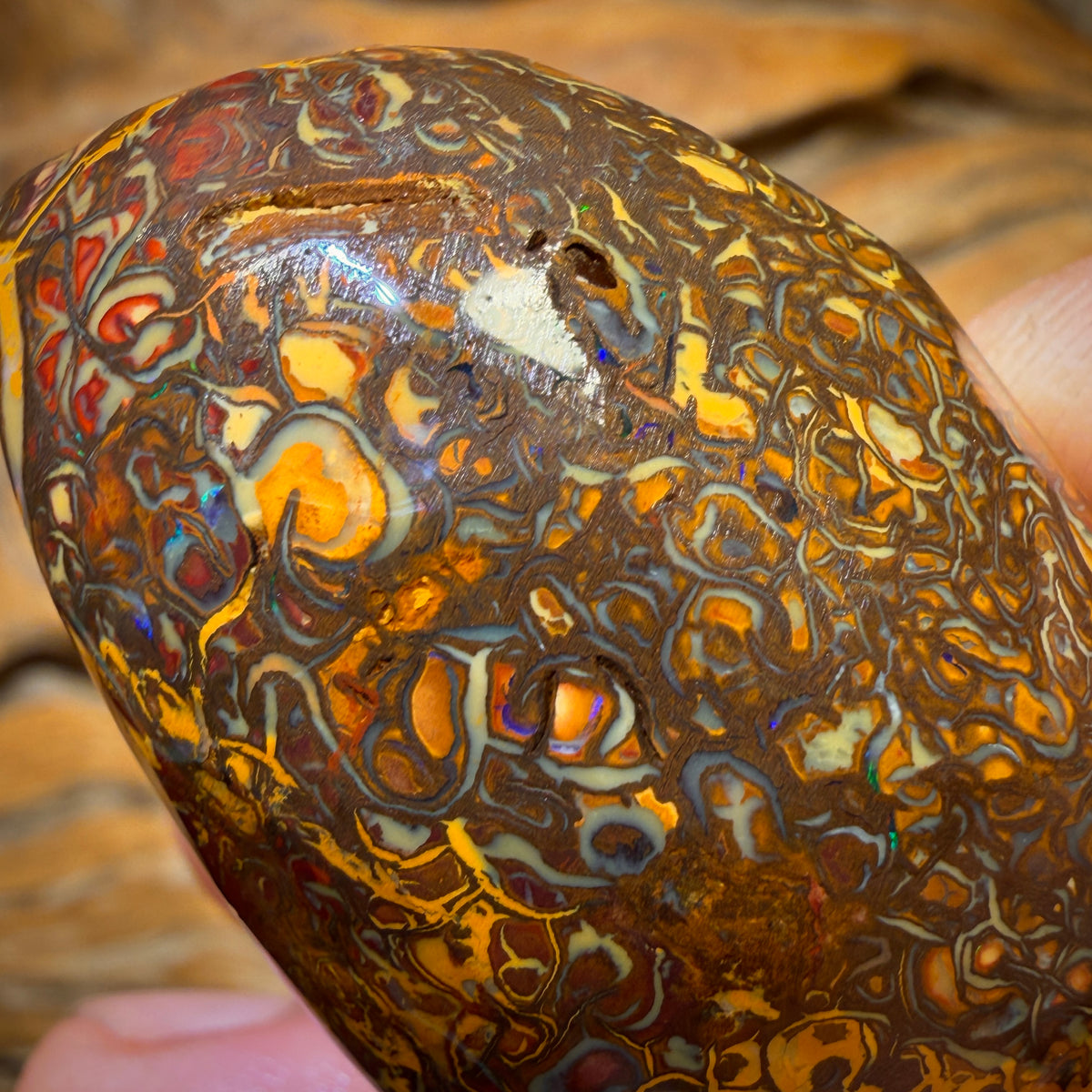 198.3cts - Tribal Yowah Nut Opal Rub. Australian Opal Wow Pattern WOW Price only $1/ct Massive Rub