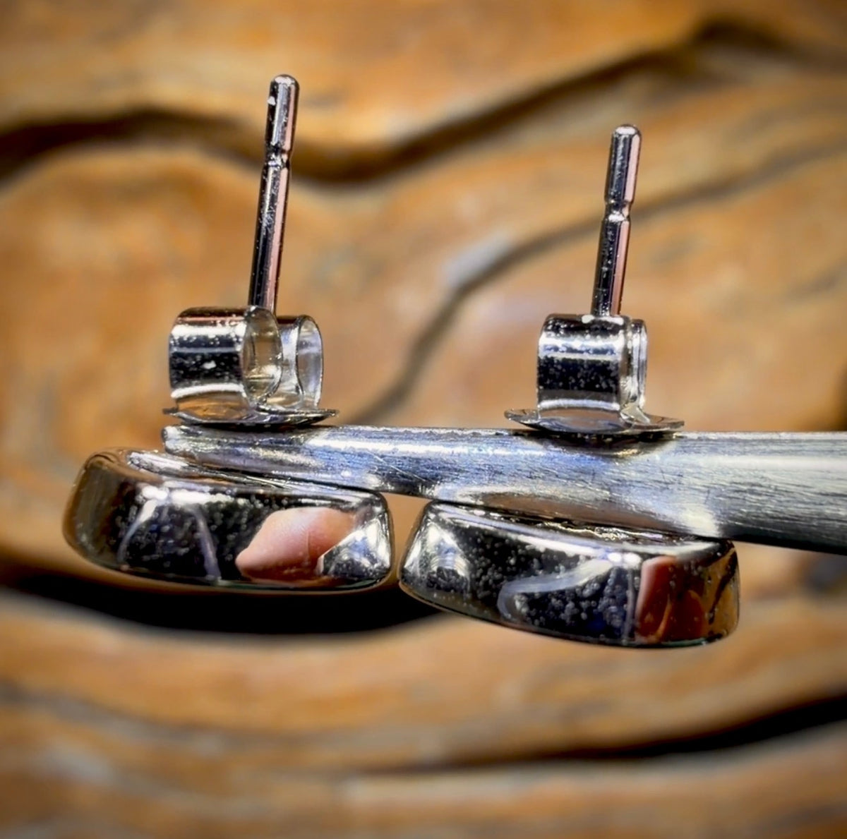 14k White Gold - Classic Queensland Boulder Doublet Earrings Great Size