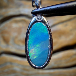 Sterling Silver - Queensland Boulder Opal Doublet Pendant