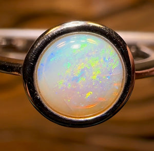 Sterling Silver - South Australian Crystal Opal Ring - Opal Whisperers