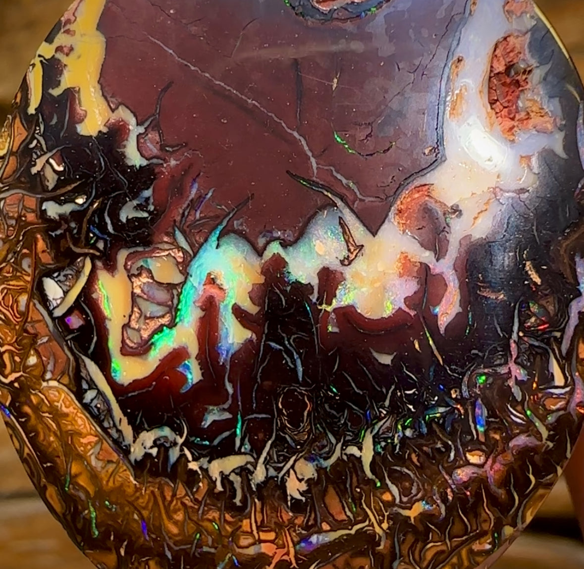 99.3cts - Top Tribal Queensland Boulder Opal. Double Sided!