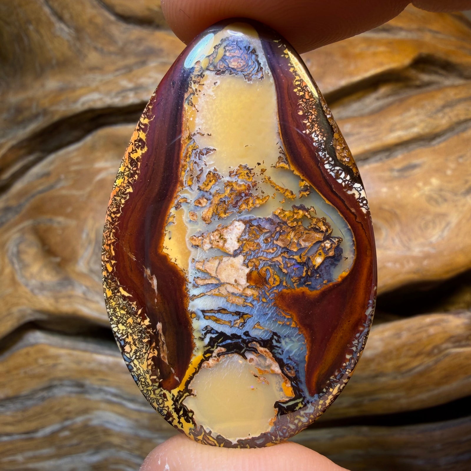 71.6cts - Yowah Nut Partial Crystal Centre Opal. Australian Opal