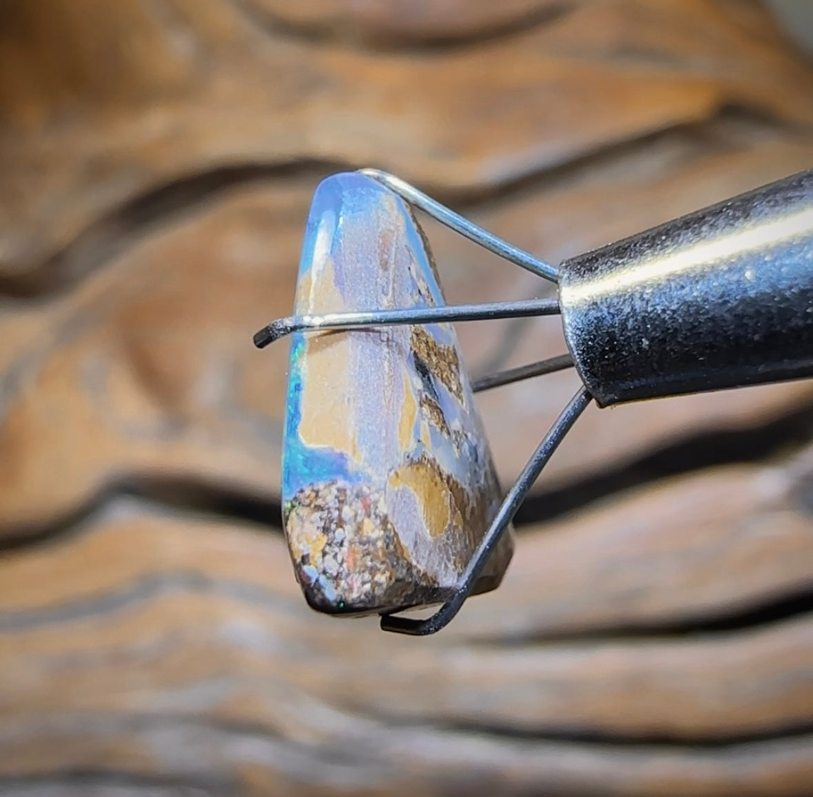 4.95cts - Solid Australian Boulder Pipe Opal - Opal Whisperers