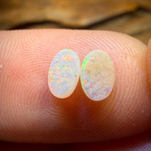 0.45cts - South Australian White Opal Pair