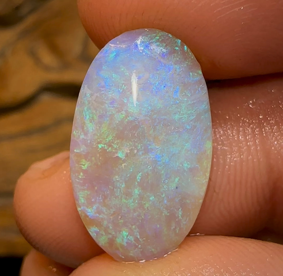 9.2cts - Lightning Ridge Crystal Opal Rub, small work big payoff - Opal Whisperers