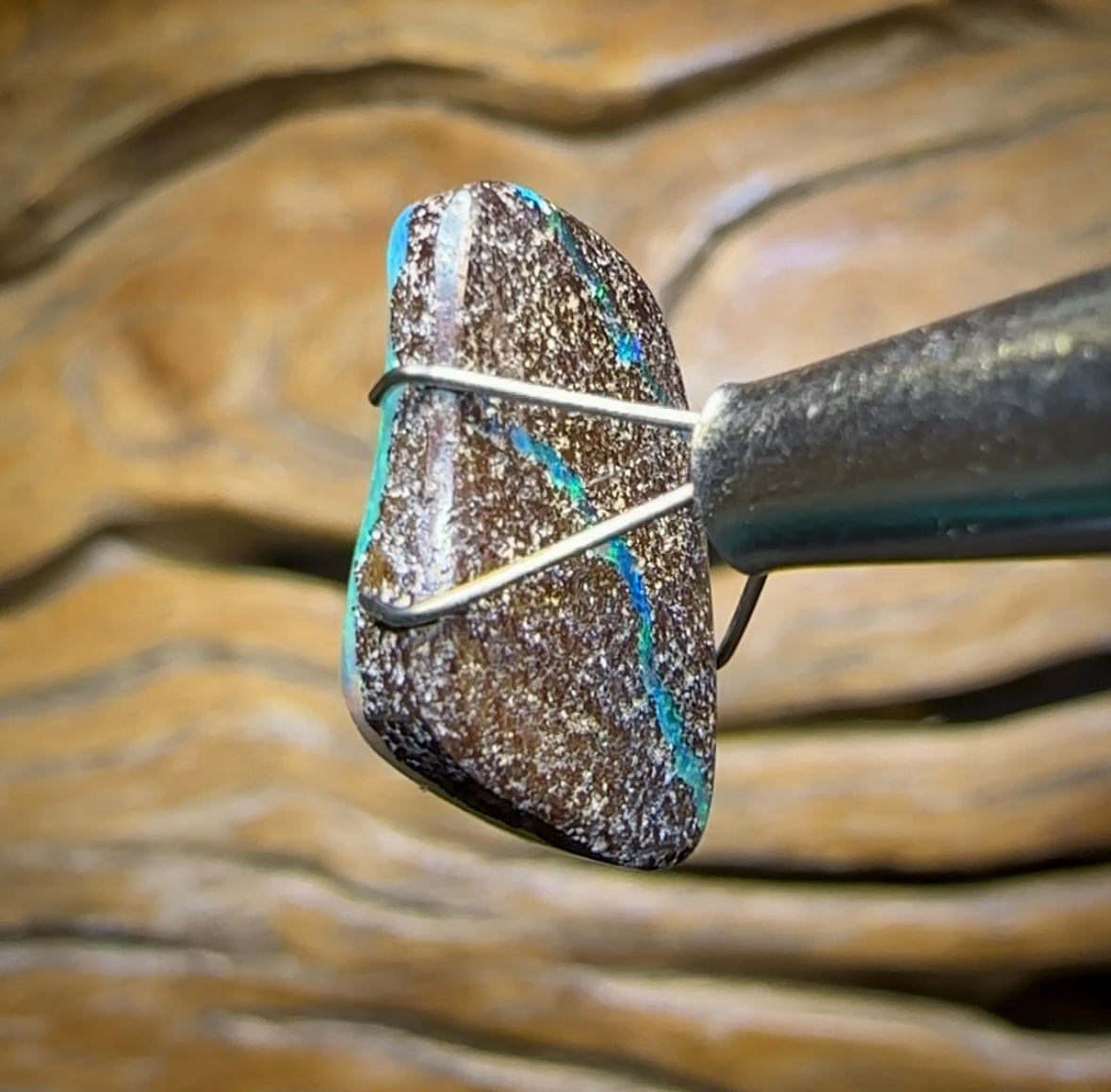 6.3cts - Solid GEM Queensland Boulder Seam Opal BANGER