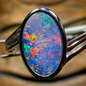 Sterling Silver - Queensland Boulder Opal Doublet Ring