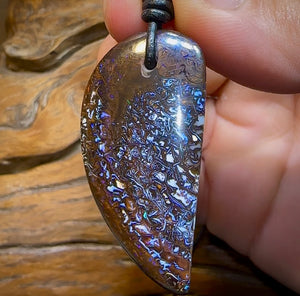 47 x 22mm - Drilled Australian Boulder Opal Necklace