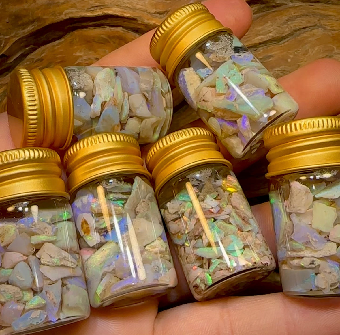 35cts - Lightning Ridge Opal Rough Vials - Opal Whisperers