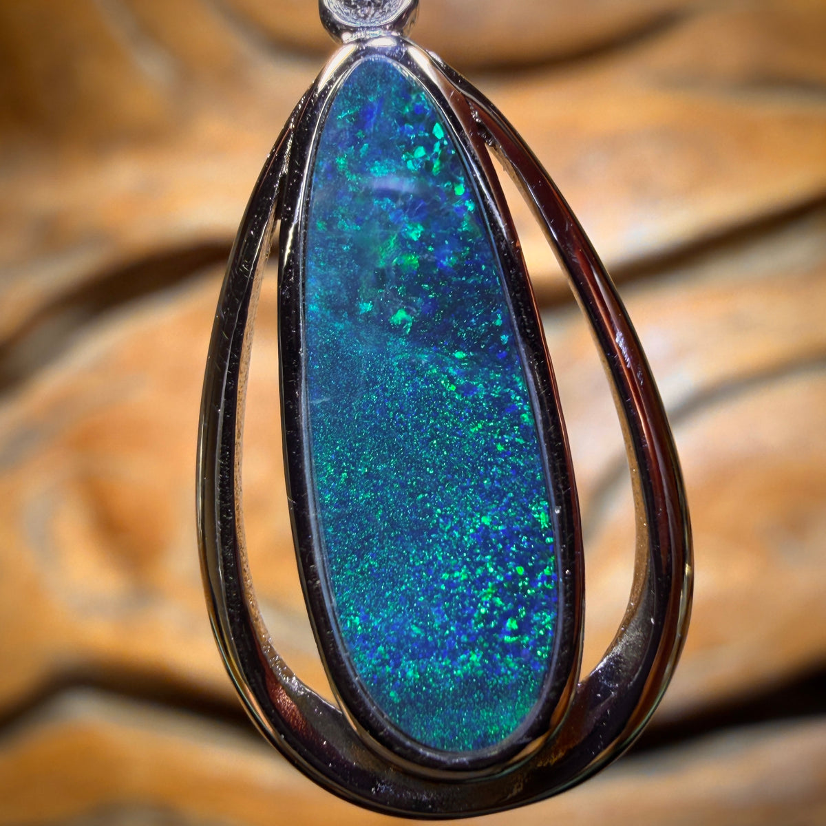 Sterling Silver - Queensland Boulder Opal Doublet Pendant