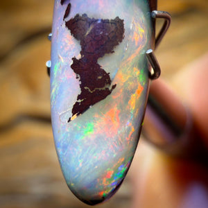 8.2cts - Tribal Kernel Queensland Boulder Crystal Center Opal from Koroit
