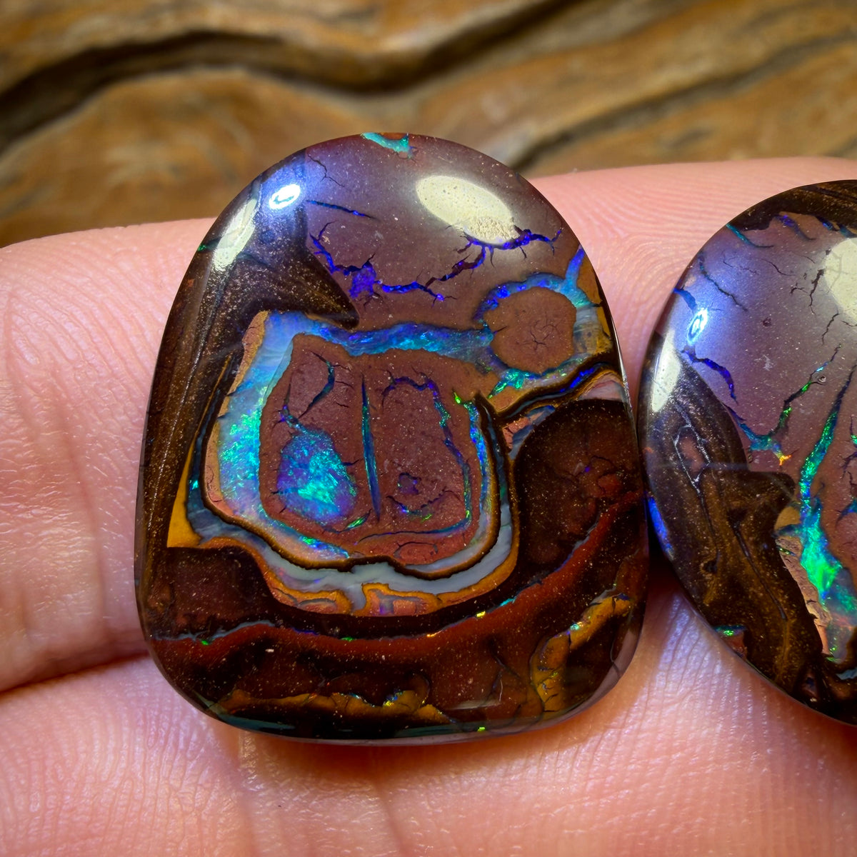 41.7cts - Tribal Yowah Nut Kernel Opal Pair