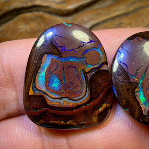 41.7cts - Tribal Yowah Nut Kernel Opal Pair