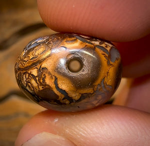 Auction Fall-Through = Your Gain! 🔥 Now More Than 50% Off RRP 🚨 24 x 17mm - Drilled Tribal Queensland Boulder Opal Bead VERY LIMITED
