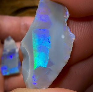 46.7cts - 5x Lightning Ridge Crystal and Dark Opal Rough Parcel