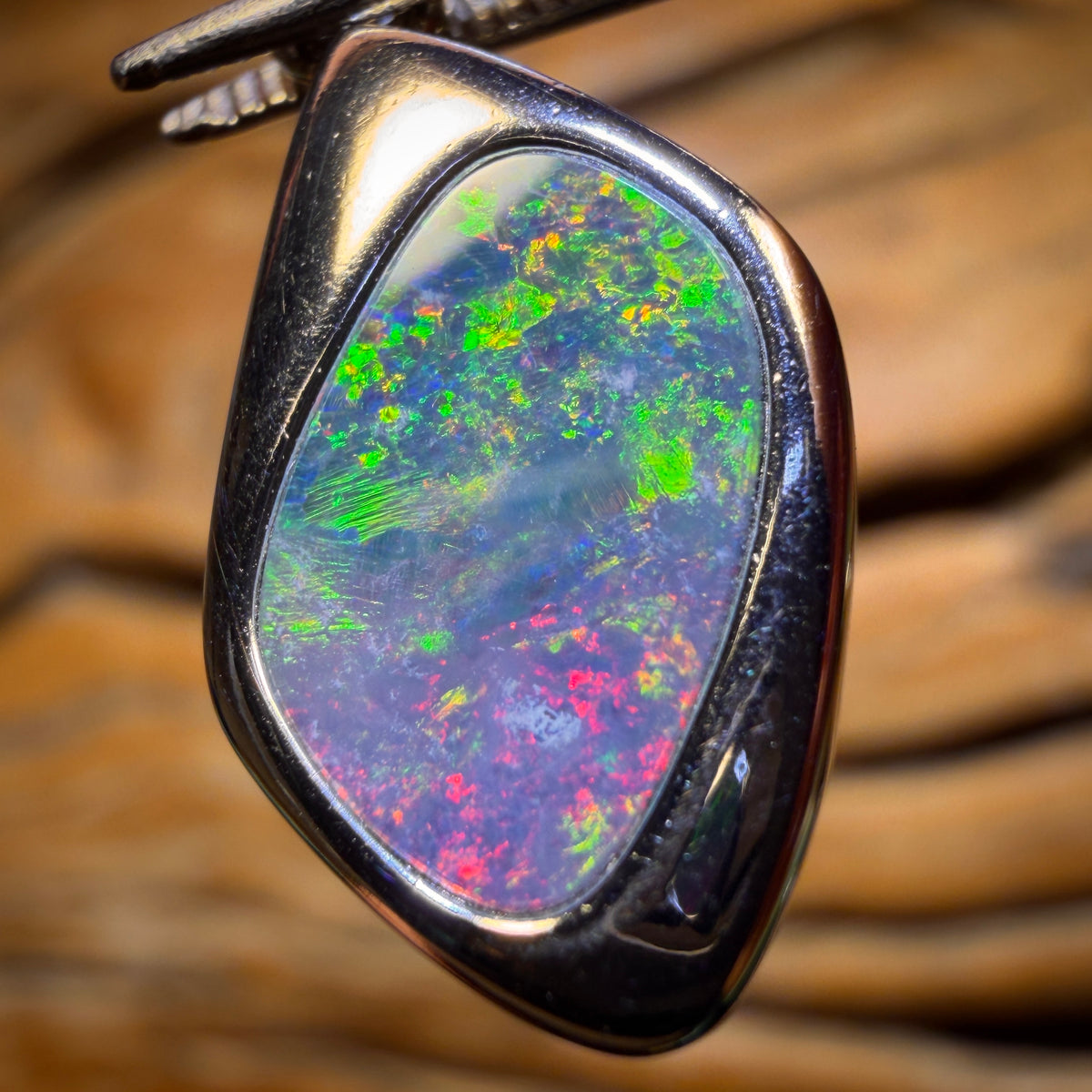 Sterling Silver - Queensland Boulder Opal Doublet Pendant