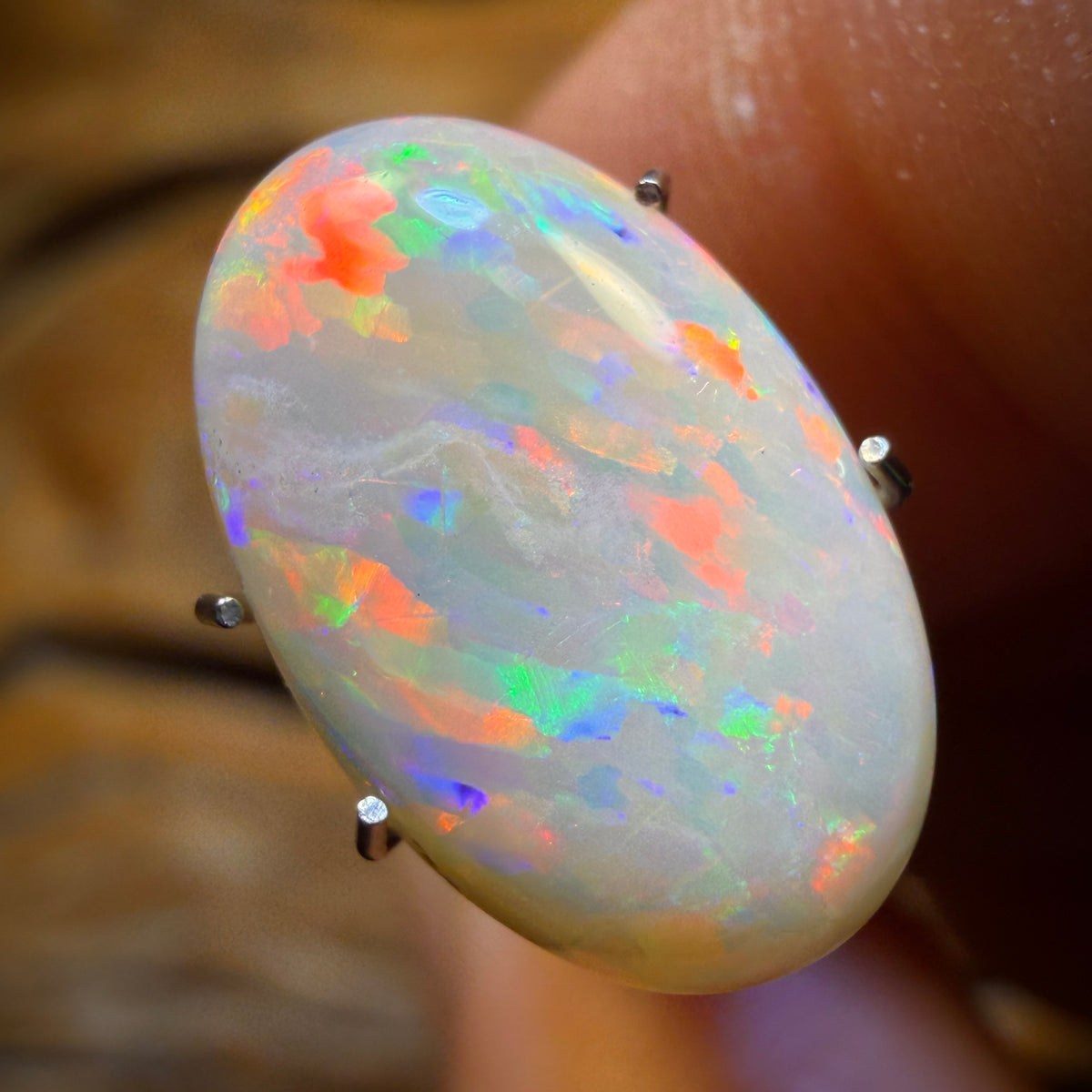 3.7cts - South Australian White Opal from Coober Pedy