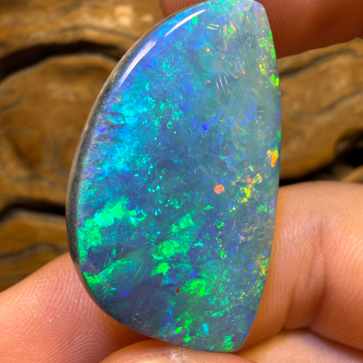 “Set in Stone” - Private Collector Investment - 45.8cts - Coober Pedy, Semi Black, Semi Crystal Opal . Featured on “Outback Opal Hunters”!!