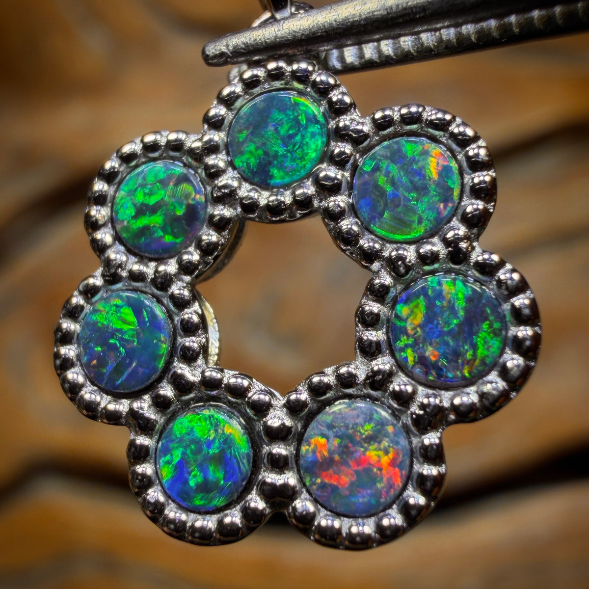 🔨 AUCTION 🔨 Sterling Silver - Queensland Boulder Opal Doublet Pendant