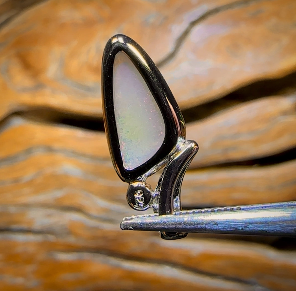 Sterling Silver - Solid South Australian White Opal Pendant