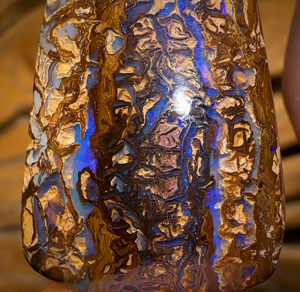 58.1cts - Blonde/Tan Tribal Yowah Nut Opal. Double Sided!