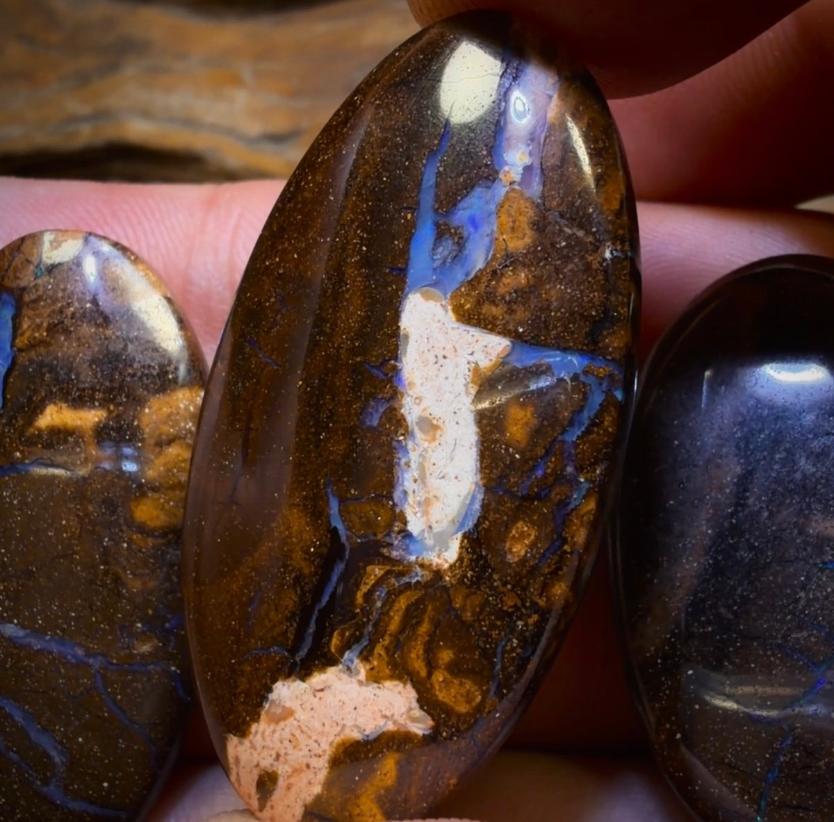 148.6cts - 3x Australian Boulder Seam Opal’s. Wholesale Dealers Parcel