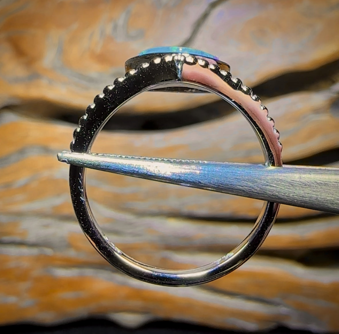 Sterling Silver - Queensland Boulder Opal Doublet Ring