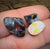 14.9cts - parcel of 3 x Boulder opal rough rub preforms
